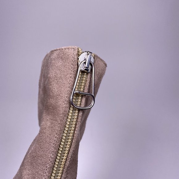 MAISON MARGIELA Grey Suede Brown Patent Leather Ombre Booties - Picture 8 of 8